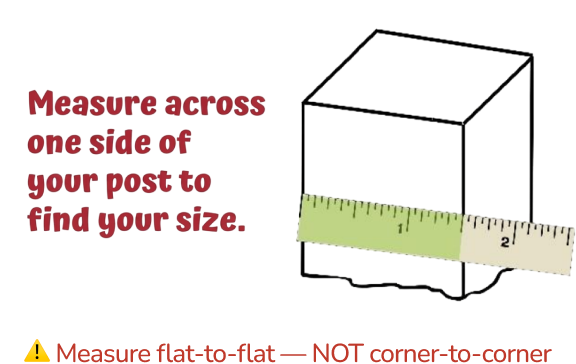 How to measure a square porch post
